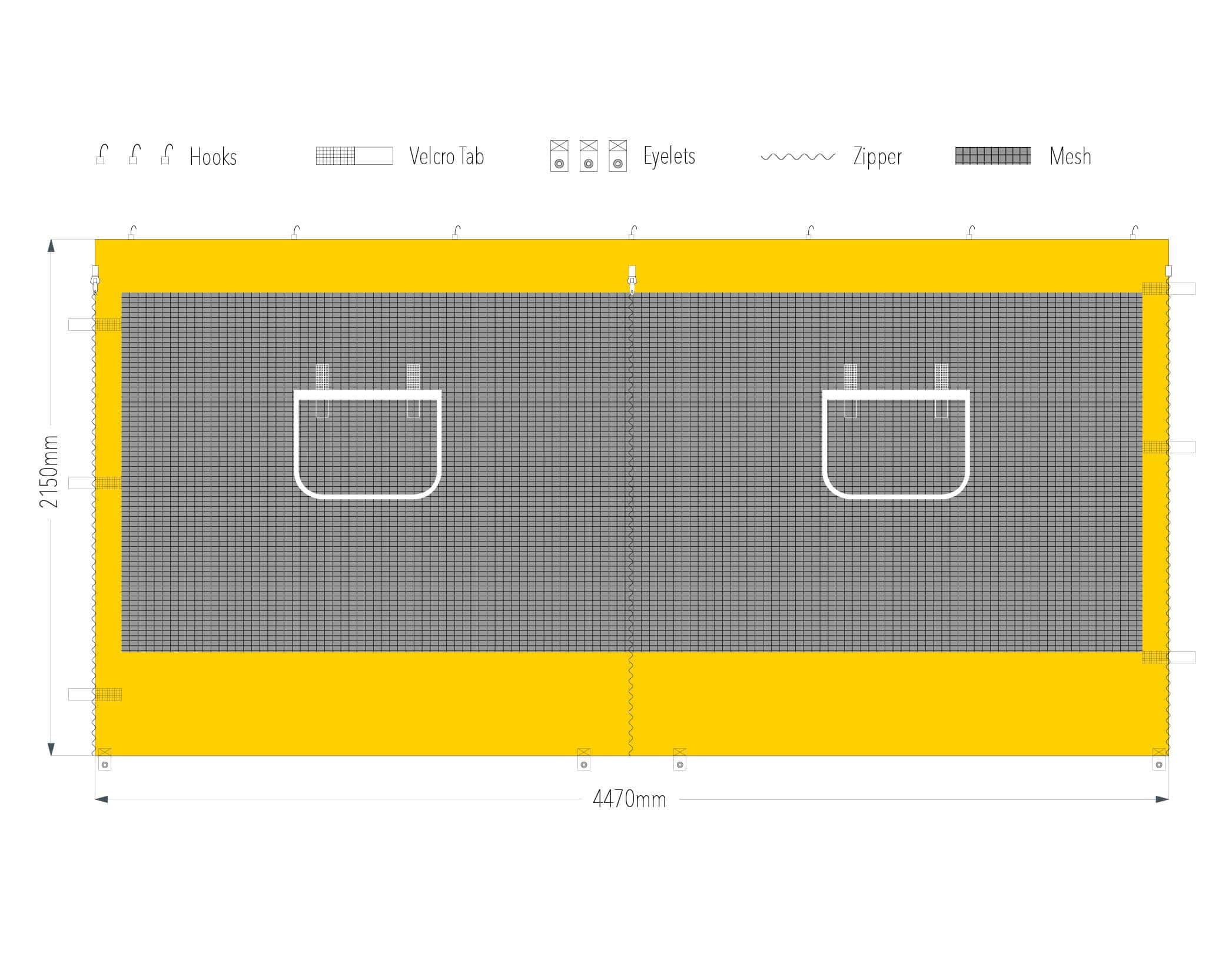 4.5m service window wall