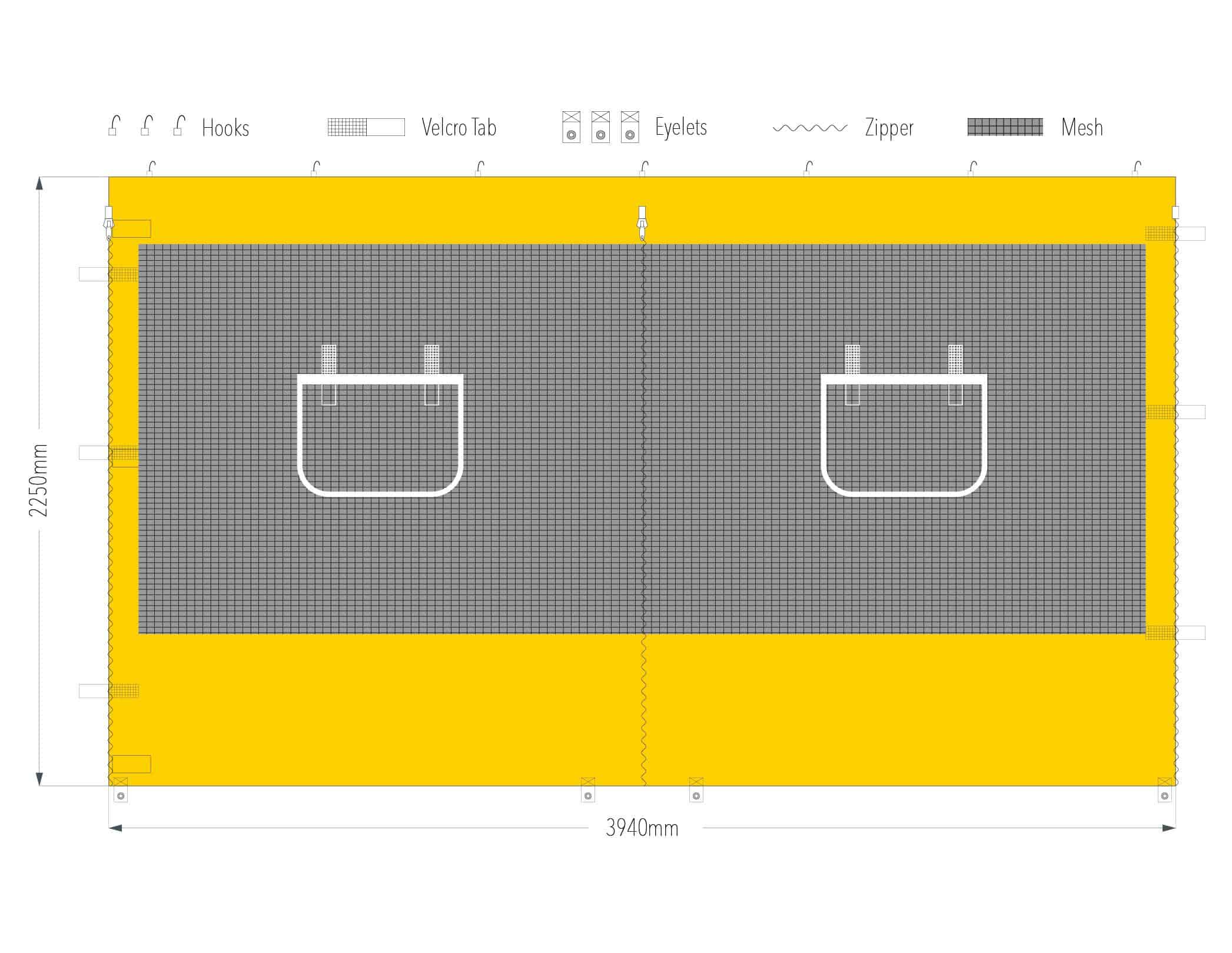 4.5m service window wall