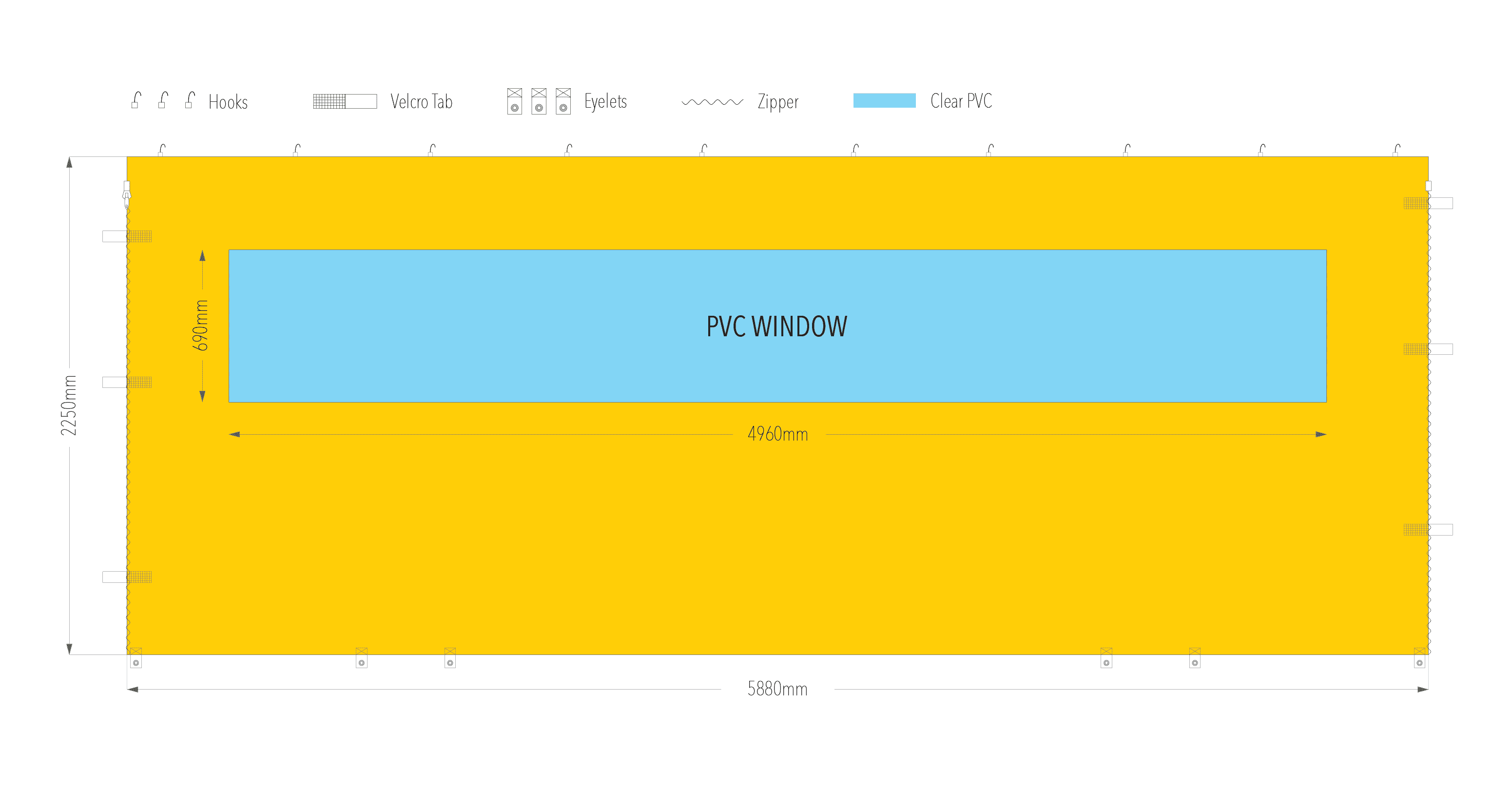 6m tec pvc window wall diagram